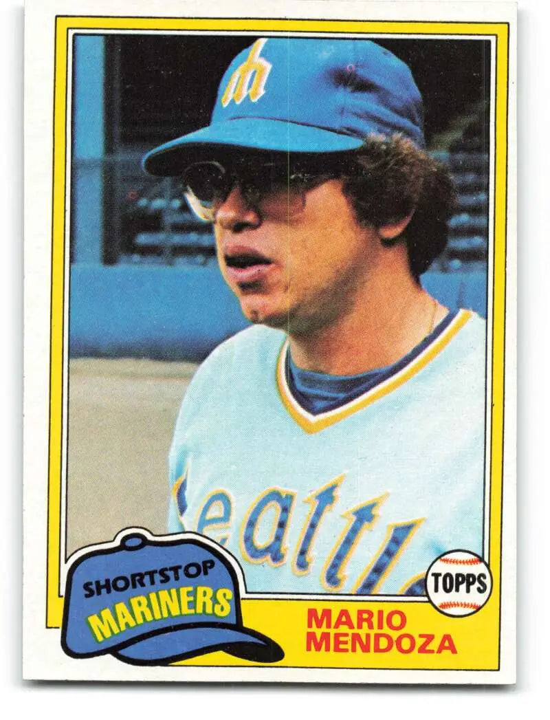 1981 Topps #76 Mario Mendoza EX Excellent Seattle Mariners Baseball Card - Baseball Card Single