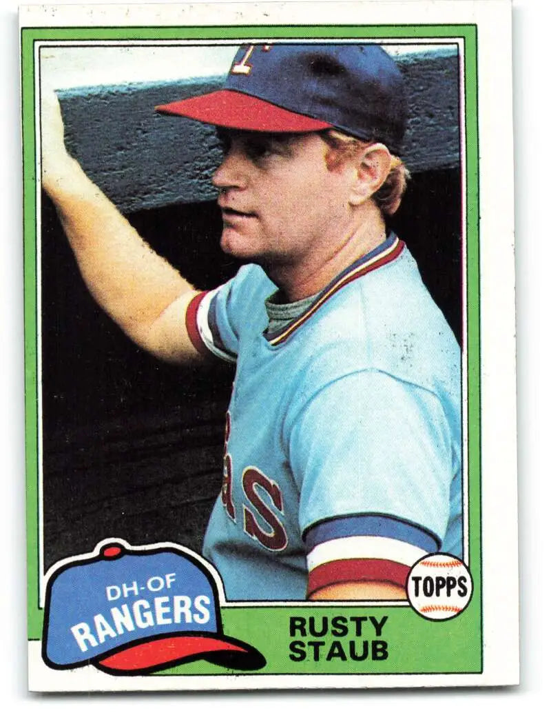 1981 Topps #80 Rusty Staub EX Excellent Texas Rangers Baseball Card - Baseball Card Single