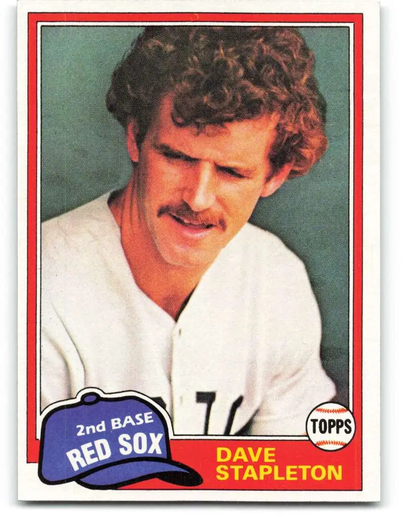 1981 Topps #81 Dave Stapleton EX Excellent RC Rookie Boston Red Sox Baseball Card - Baseball Card Single