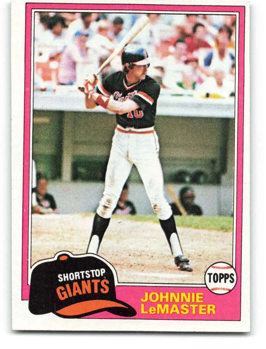 1981 Topps #84 Johnnie LeMaster EX Excellent San Francisco Giants Baseball Card - Baseball Card Single