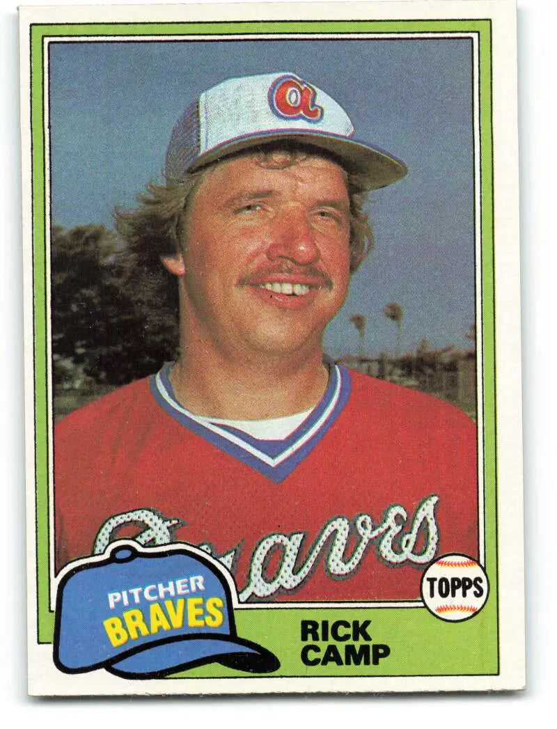 1981 Topps #87 Rick Camp EX Excellent Atlanta Braves Baseball Card - Baseball Card Single
