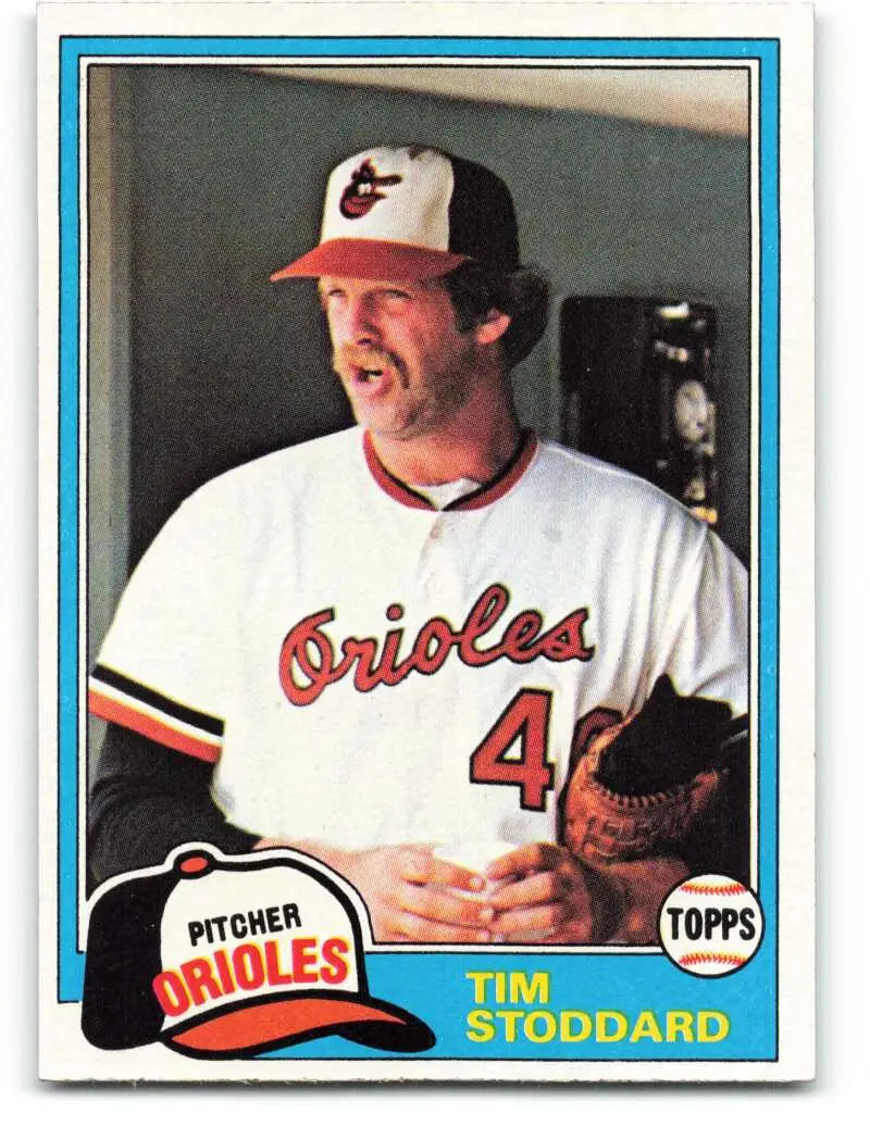 1981 Topps #91 Tim Stoddard EX Excellent Baltimore Orioles Baseball Card - Baseball Card Single