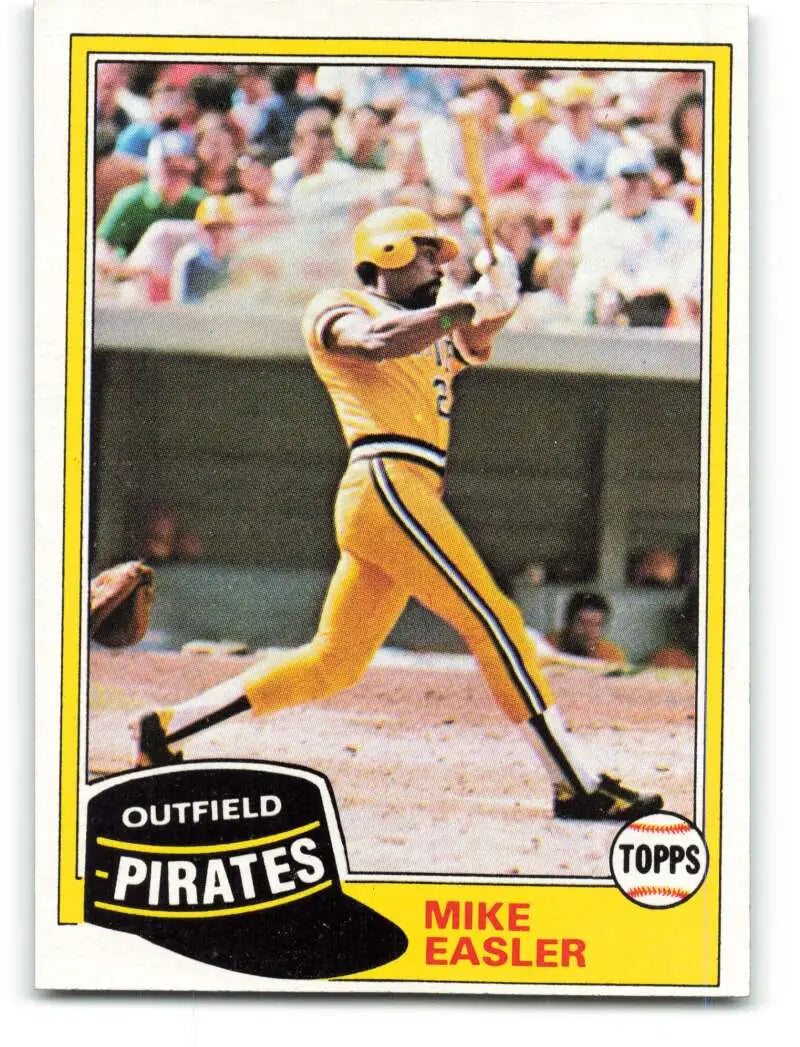 1981 Topps #92 Mike Easler EX Excellent Pittsburgh Pirates Baseball Card - Baseball Card Single