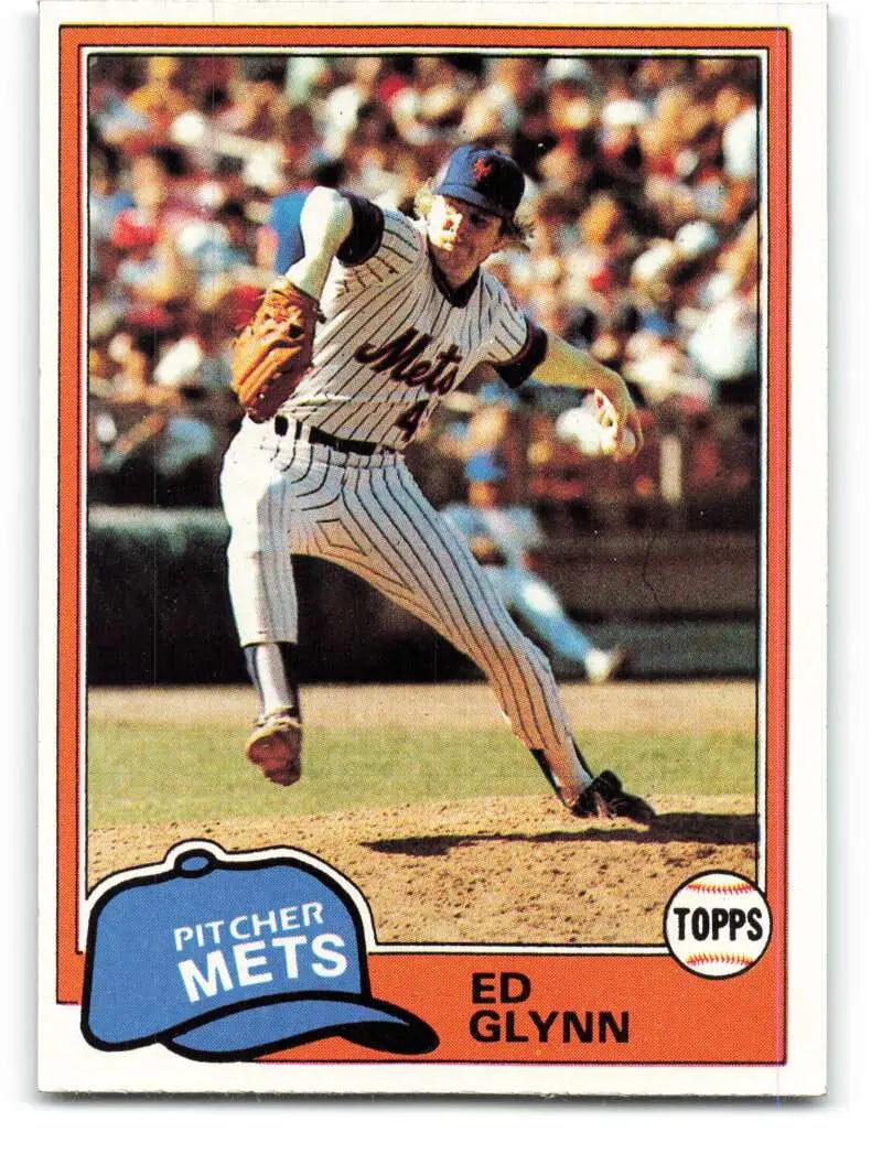 1981 Topps #93 Ed Glynn EX Excellent New York Mets Baseball Card - Baseball Card Single