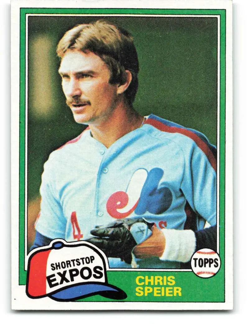 1981 Topps #97 Chris Speier EX Excellent Montreal Expos Baseball Card - Baseball Card Single