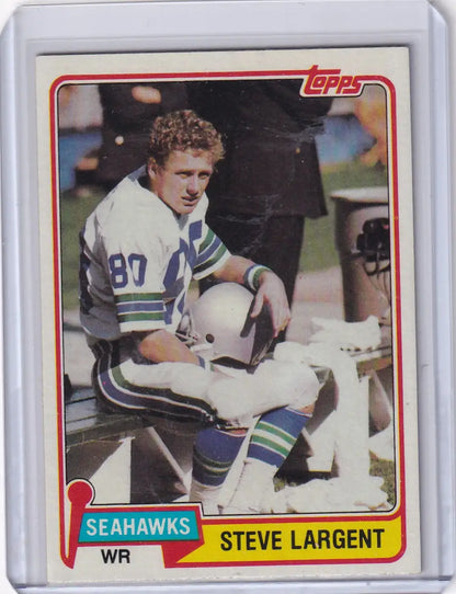 1981 Topps Football Steve Largent Seattle Seahawks collectible football card