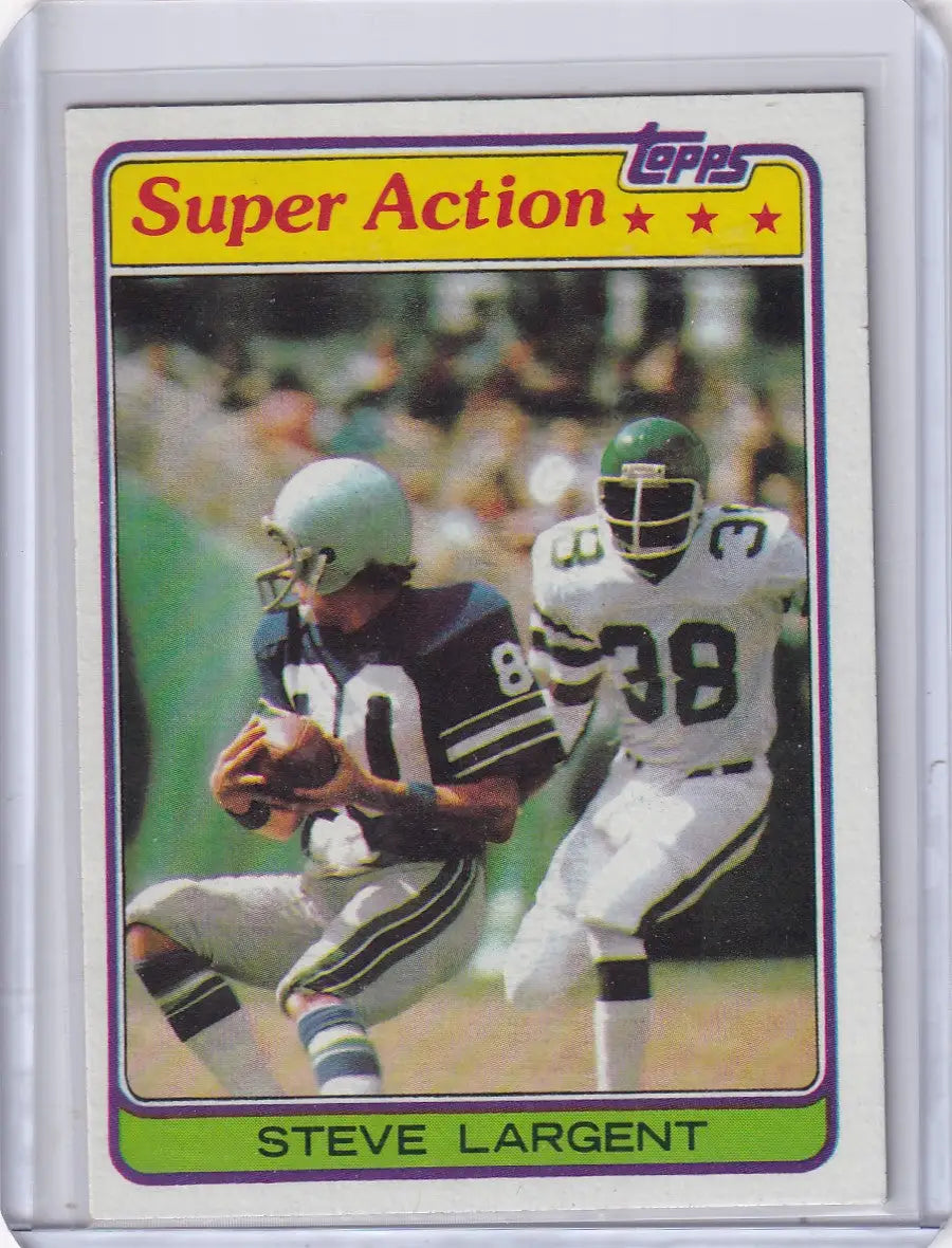 Steve Largent football card from 1981 Topps Football Seattle Seahawks collection