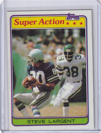 Steve Largent football card from 1981 Topps Football Seattle Seahawks collection