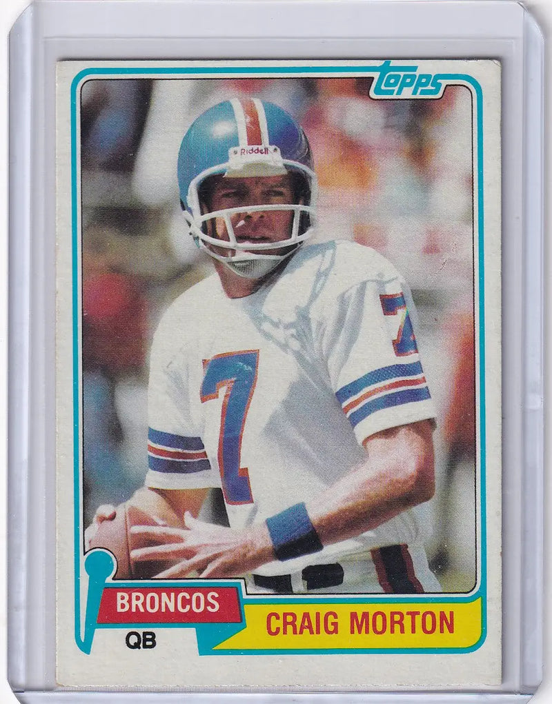 1981 Topps Football Craig Morton Denver Broncos football card image