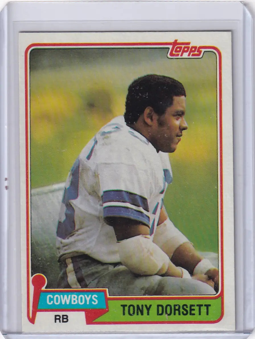 1981 Topps Football Tony Dorsett Dallas Cowboys collectible football card