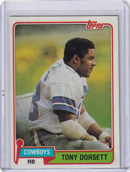1981 Topps Football Tony Dorsett Dallas Cowboys collectible football card