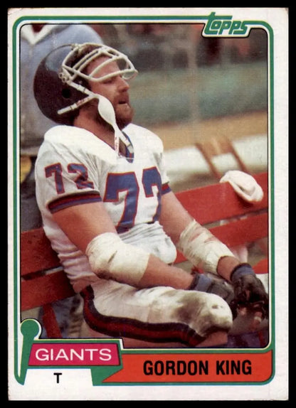 1981 Topps Gordon King #14 Rookie New York Giants Football Card NFL Sports - Football Card