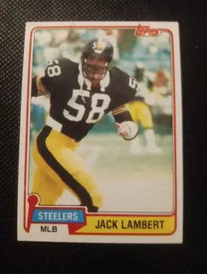 1981 Topps - Jack Lambert #155. Pittsburgh Steelers. EX+ - Football Card Single