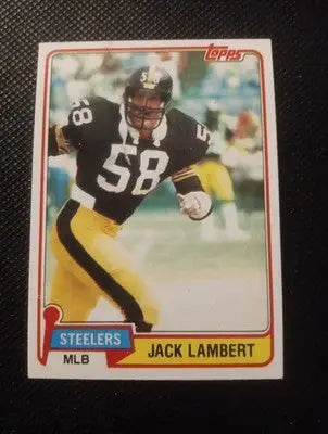 1981 Topps - Jack Lambert #155. Pittsburgh Steelers. EX+ - Football Card Single
