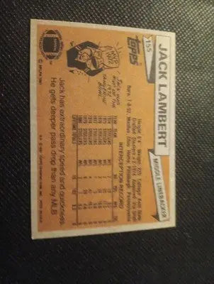 1981 Topps - Jack Lambert #155. Pittsburgh Steelers. EX+ - Football Card Single