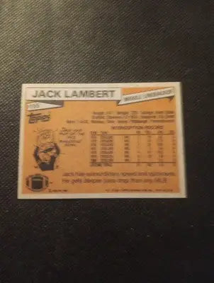 1981 Topps - Jack Lambert #155. Pittsburgh Steelers. EX+ - Football Card Single