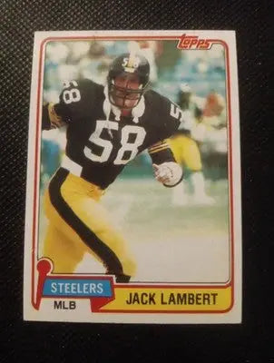 1981 Topps - Jack Lambert #155. Pittsburgh Steelers. EX+ - Football Card Single