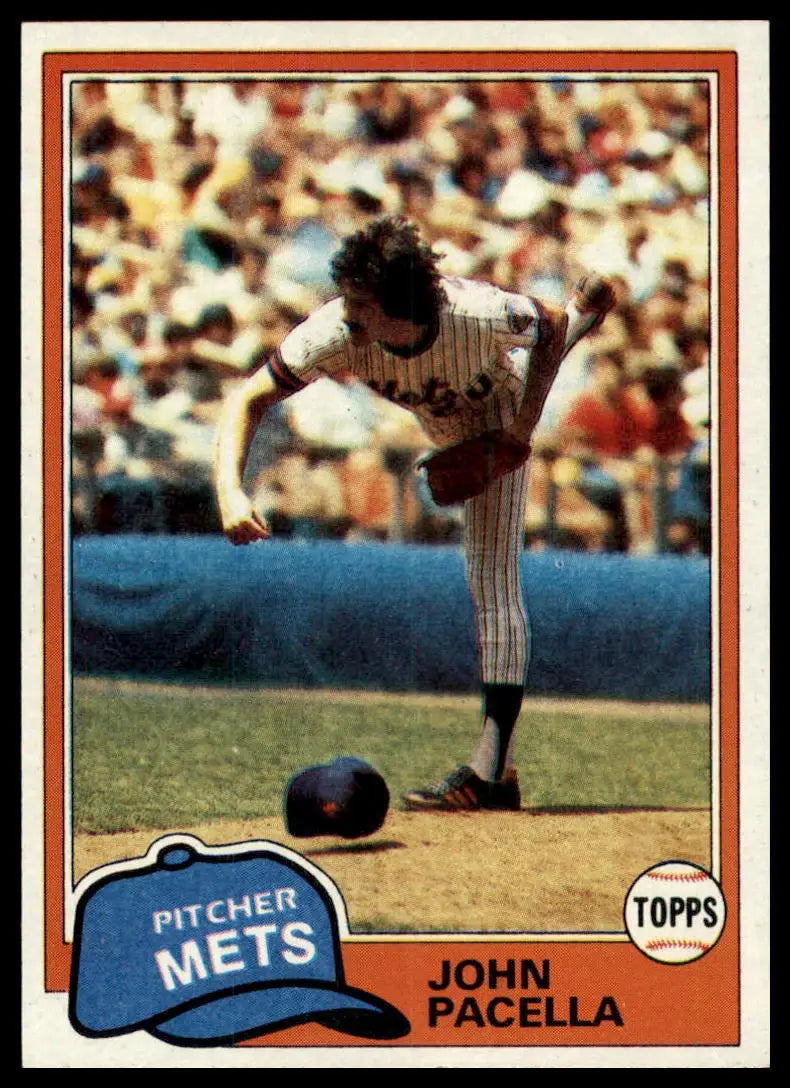 1981 Topps John Pacella RC 414 New York Mets NM - Baseball Card Single