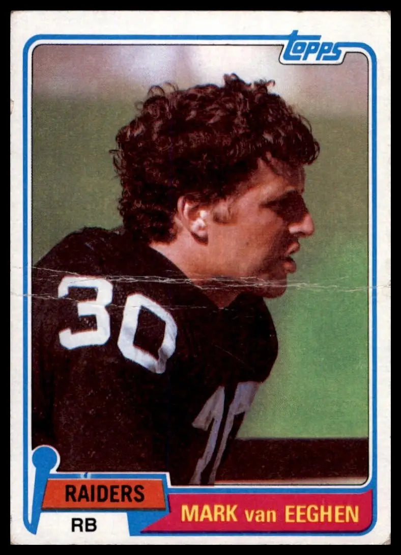 1981 Topps Mark van Eeghen #85 Oakland Raiders Football Card NFL Sports - Football Card Single