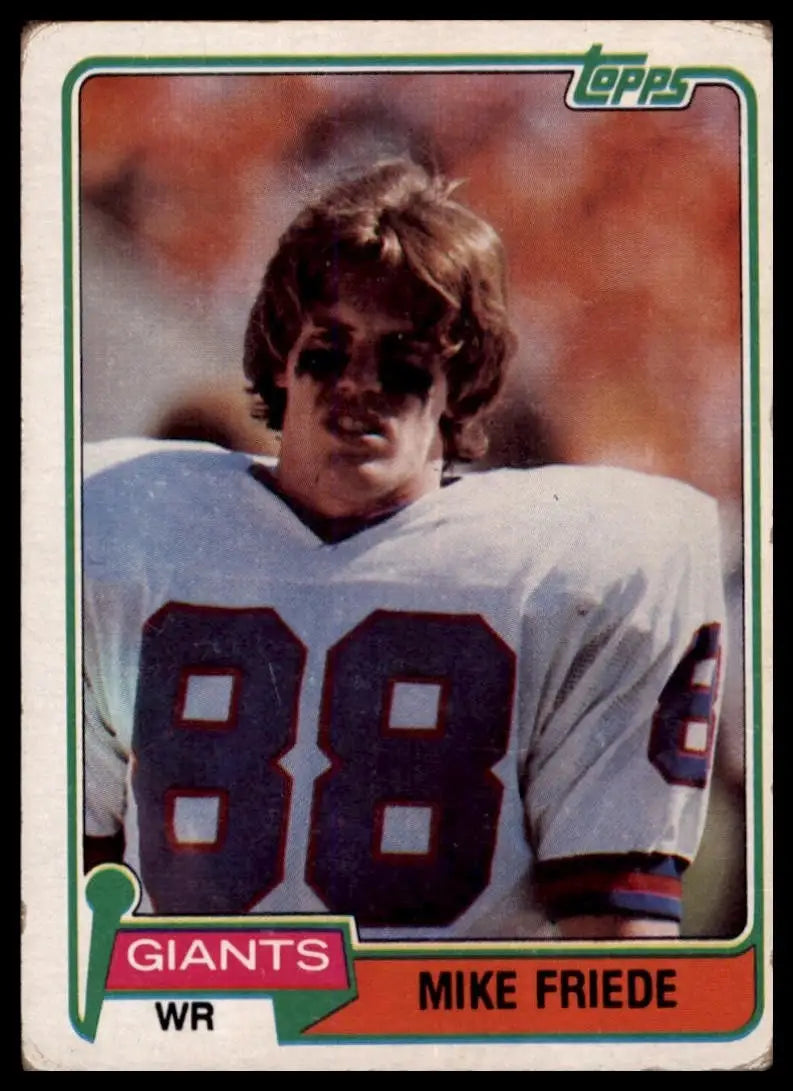1981 Topps Mike Friede #74 Rookie New York Giants Football Card NFL Sports - Football Card Single