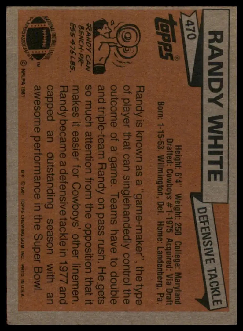 1981 Topps - Randy White #470