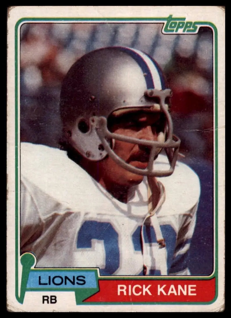 1981 Topps Rick Kane #66 Detroit Lions Football Card NFL Sports - Football Card Single