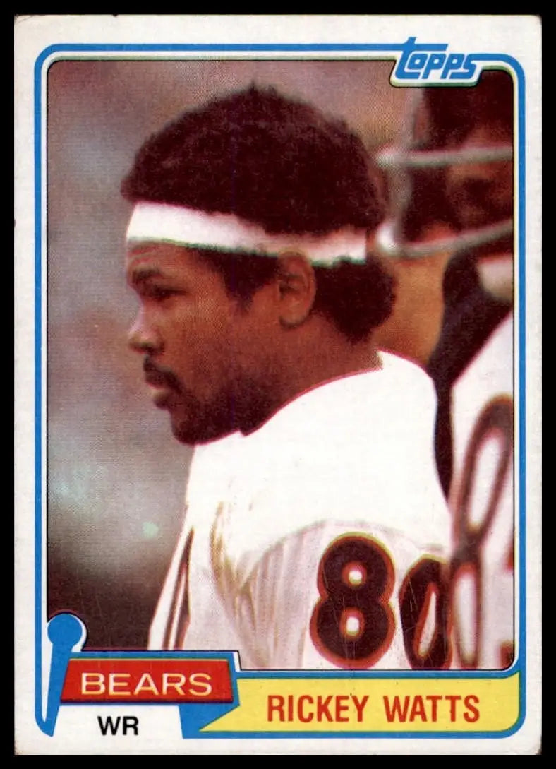 1981 Topps Rickey Watts #93 Rookie Chicago Bears Football Card NFL Sports - Football Card Single