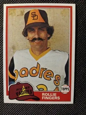 1981 Topps - Rollie Fingers #229. San Diego Padres. EX-NRMT+