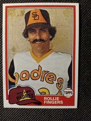 1981 Topps - Rollie Fingers #229. San Diego Padres. EX-NRMT+