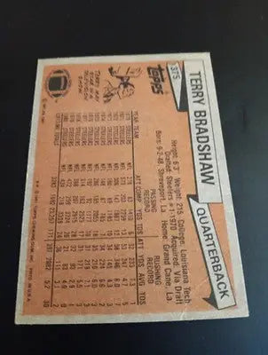1981 Topps - Terry Bradshaw #375. Pittsburgh Steelers. EX - Football Card Single