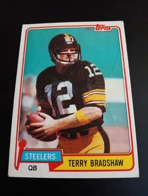 1981 Topps - Terry Bradshaw #375. Pittsburgh Steelers. EX - Football Card Single