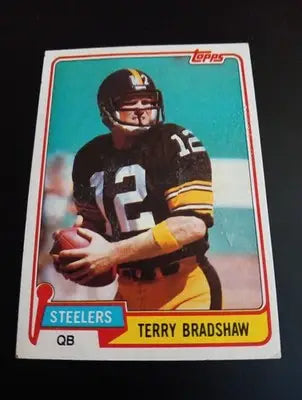 1981 Topps - Terry Bradshaw #375. Pittsburgh Steelers. EX - Football Card Single
