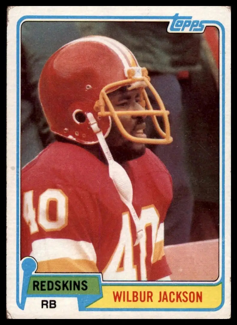 1981 Topps Wilbur Jackson #44 Washington Redskins Football Card NFL Sports