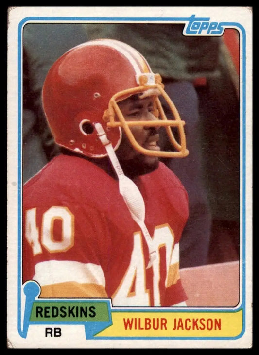1981 Topps Wilbur Jackson #44 Washington Redskins Football Card NFL Sports - Football Card Single