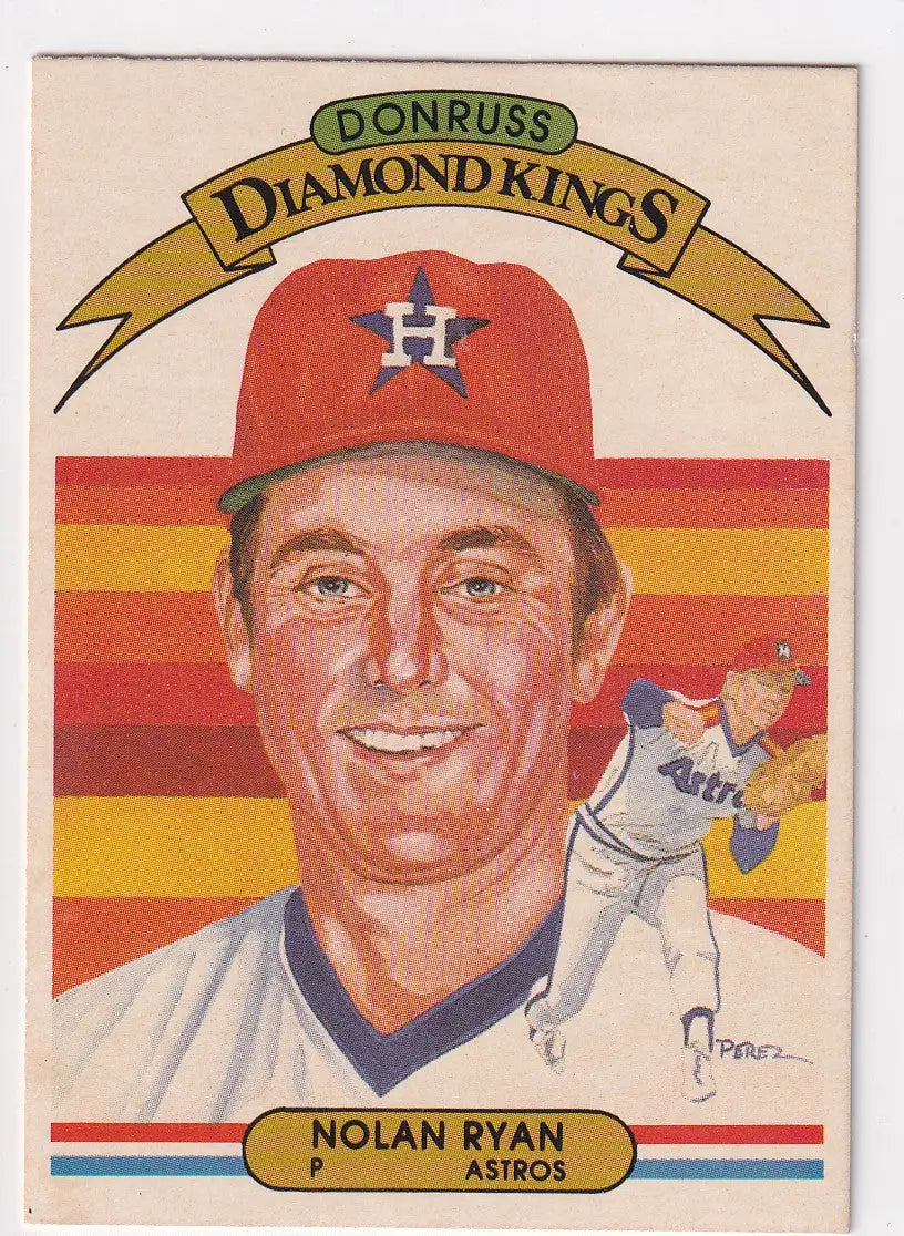 1982 DONRUSS #13 NOLAN RYAN DIAMOND KING- HOUSTON ASTROS - Baseball Card Single