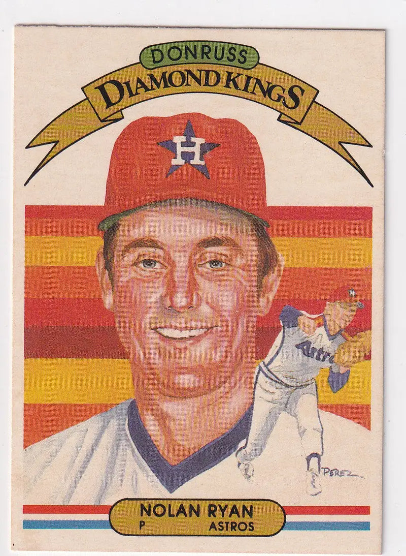 1982 DONRUSS #13 NOLAN RYAN DIAMOND KING- HOUSTON ASTROS - Baseball Card Single