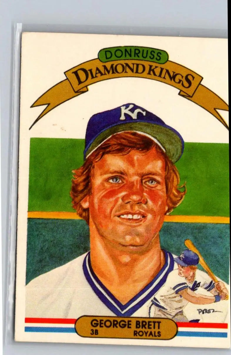 Vintage 1982 Donruss George Brett baseball card for collectors and sports memorabilia