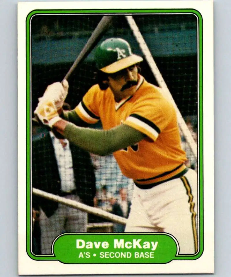 1982 Fleer #100 Dave McKay EX Excellent Oakland Athletics Baseball Card - Baseball Card Single