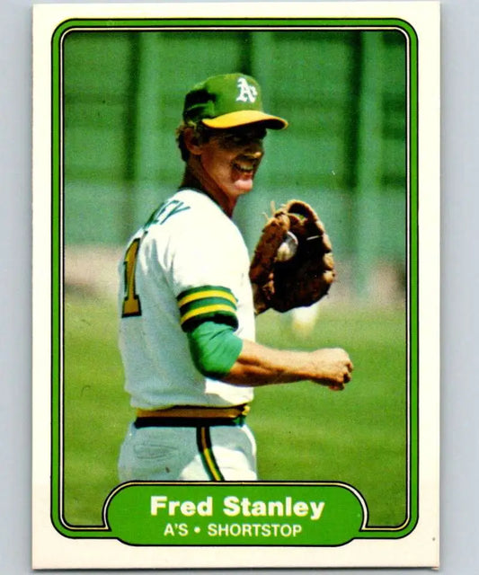 1982 Fleer #108 Fred Stanley EX Excellent Oakland Athletics Baseball Card - Baseball Card Single