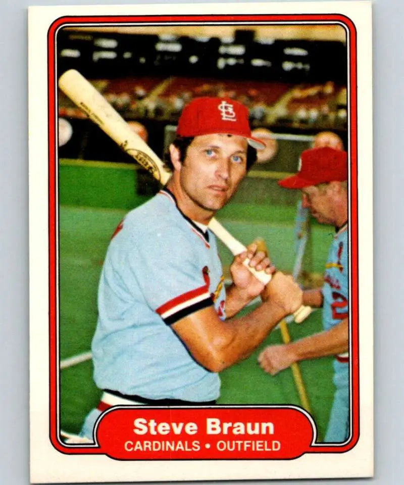 1982 Fleer #111 Steve Braun EX Excellent St. Louis Cardinals Baseball Card - Baseball Card Single