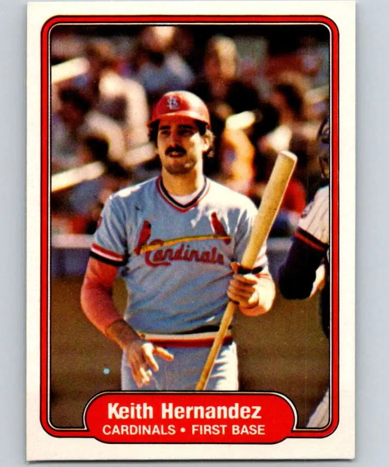 1982 Fleer #114 Keith Hernandez EX Excellent St. Louis Cardinals Baseball Card - Baseball Card Single