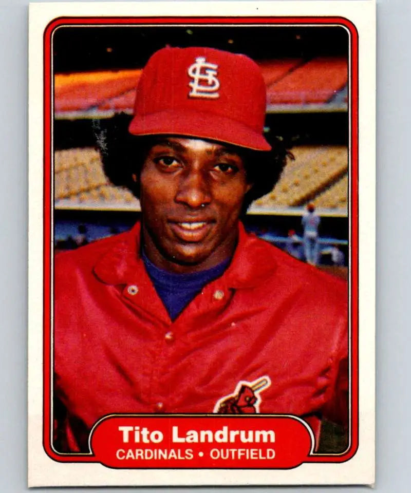 1982 Fleer #118 Tito Landrum EX Excellent St. Louis Cardinals Baseball Card - Baseball Card Single