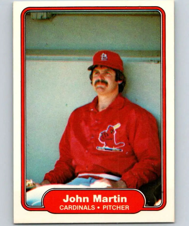 1982 Fleer #121 John Martin EX Excellent RC Rookie St. Louis Cardinals Baseball Card - Baseball Card Single
