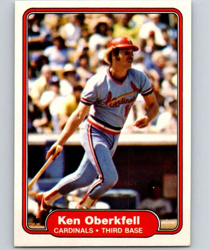 1982 Fleer #123 Ken Oberkfell EX Excellent St. Louis Cardinals Baseball Card - Baseball Card Single