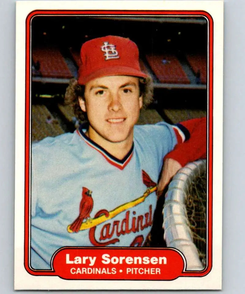 1982 Fleer #128 Lary Sorensen EX Excellent St. Louis Cardinals Baseball Card - Baseball Card Single
