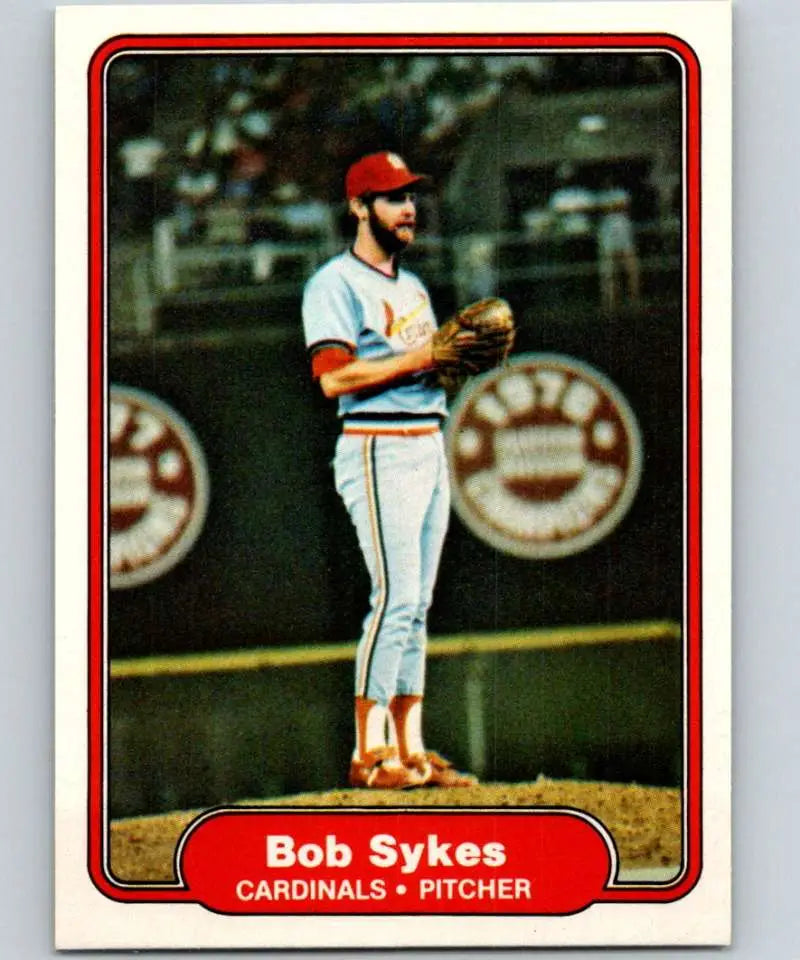 1982 Fleer #130 Bob Sykes EX Excellent St. Louis Cardinals Baseball Card - Baseball Card Single
