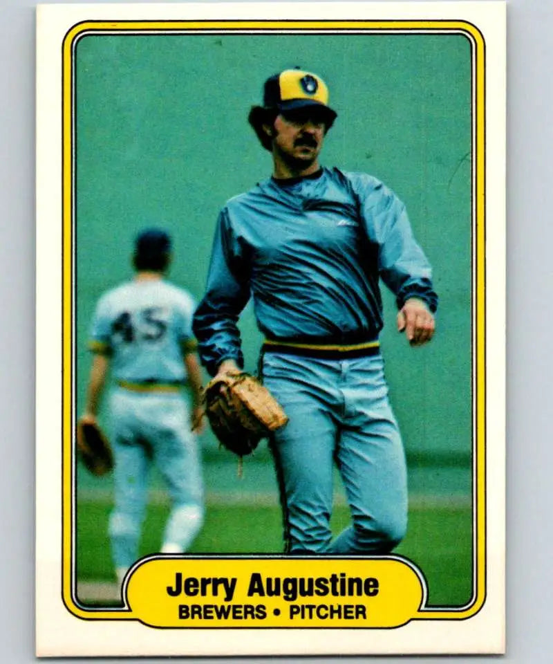 1982 Fleer #133 Jerry Augustine EX Excellent Milwaukee Brewers Baseball Card - Baseball Card Single