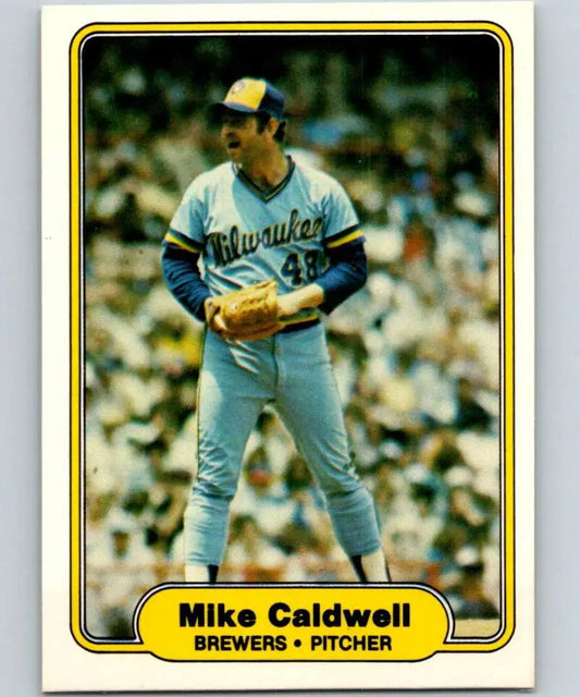 1982 Fleer #136 Mike Caldwell EX Excellent Milwaukee Brewers Baseball Card - Baseball Card Single