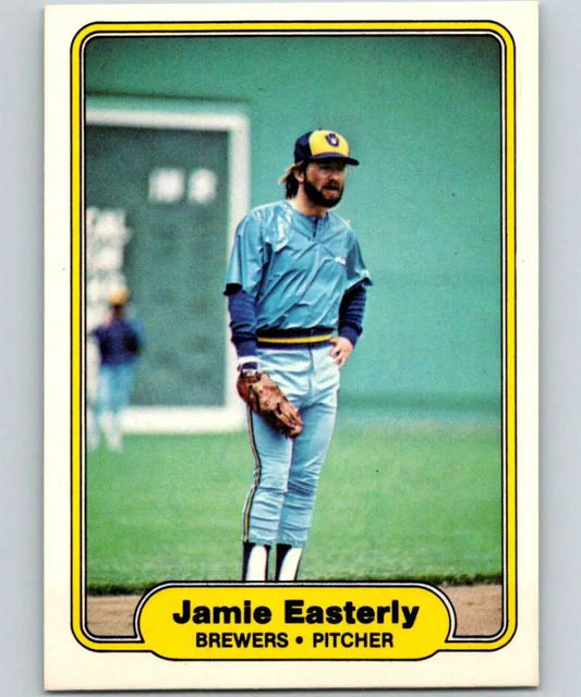 1982 Fleer #139 Jamie Easterly EX Excellent Milwaukee Brewers Baseball Card - Baseball Card Single