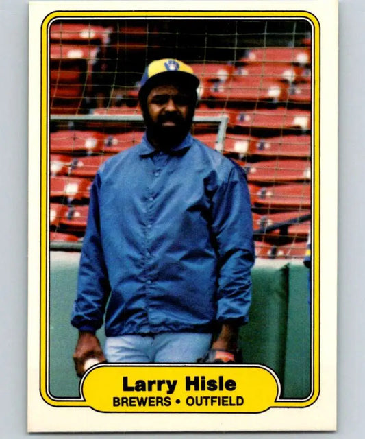 1982 Fleer #144 Larry Hisle EX Excellent Milwaukee Brewers Baseball Card - Baseball Card Single